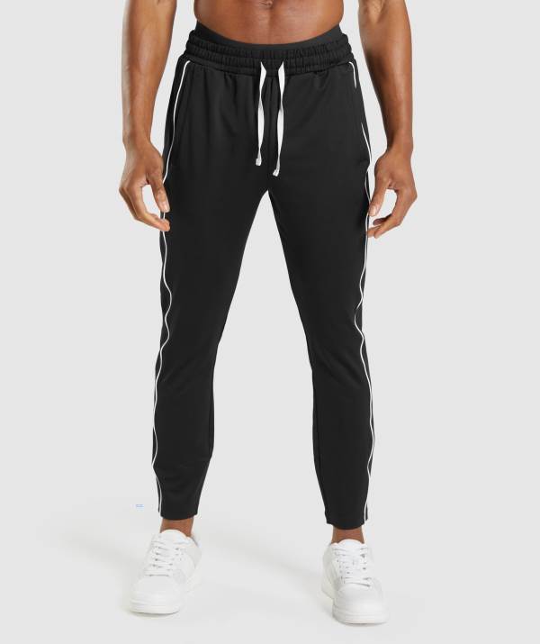 Panske Joggers Gymshark Recess Čierne Biele | NQ6523147